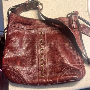 Distressed leather coach medium size purse